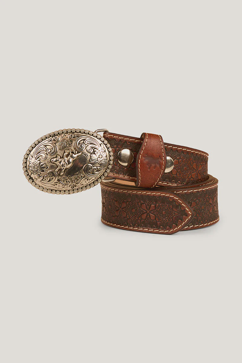 Ringers Western Dallas Belt - Brown / Silver