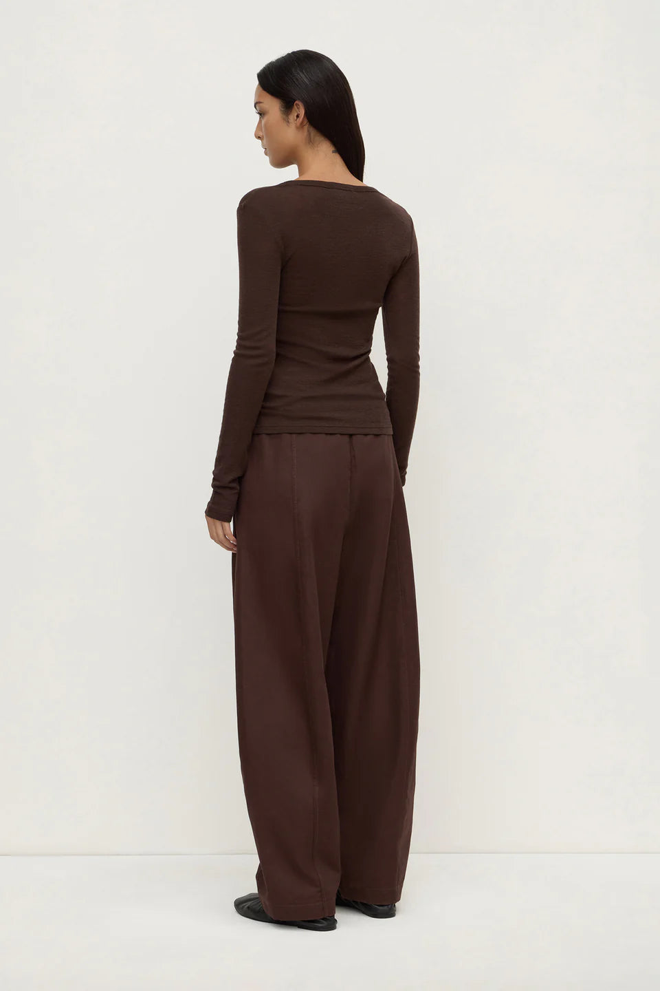 Assembly Nora Merino Wool Henley Ganache