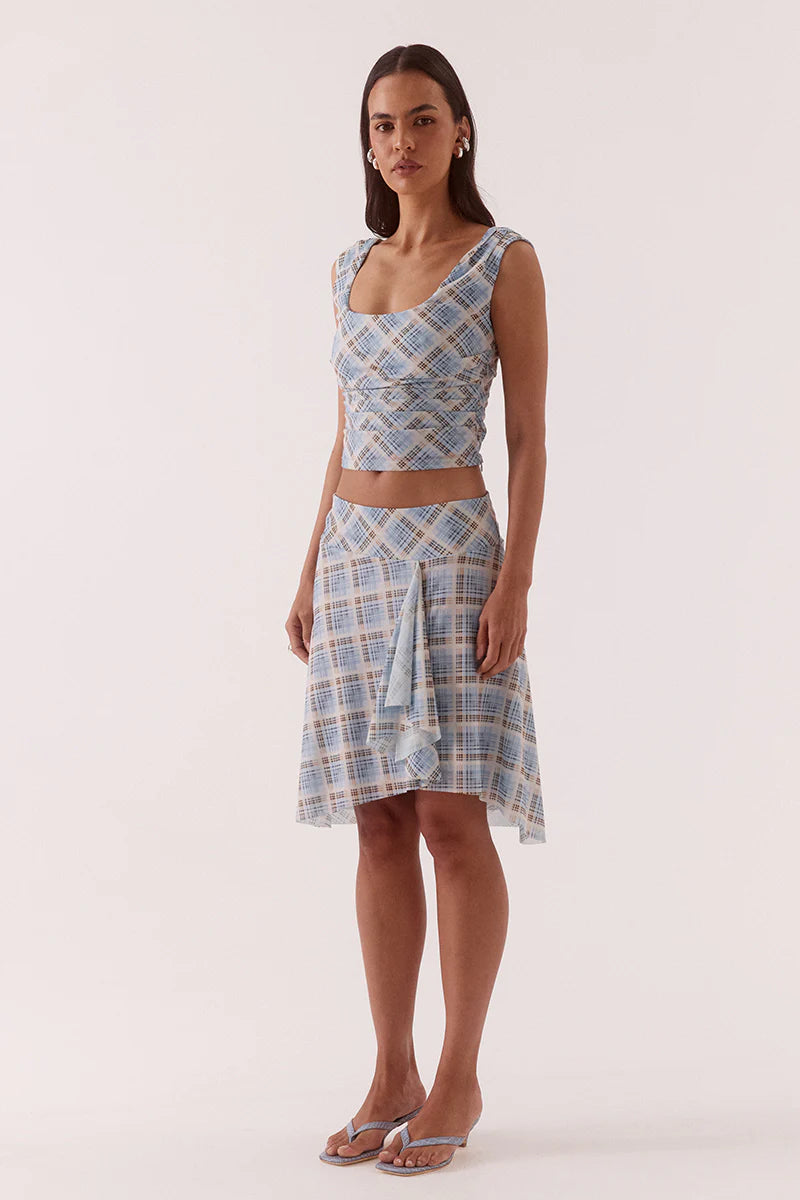 Sovere Novalyn Plaid Skirt Check