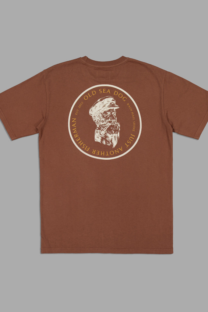 Just Another Fisherman Old Sea Dog Sea Tee Brown