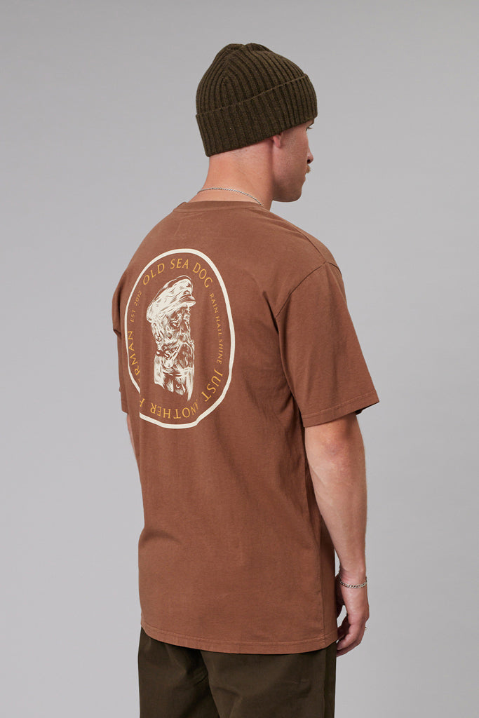 Just Another Fisherman Old Sea Dog Sea Tee Brown