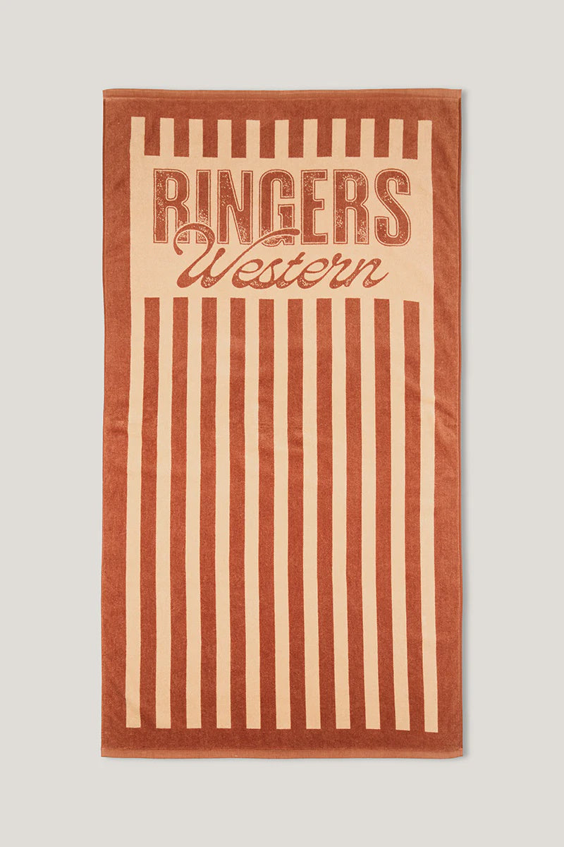 Ringers Western Oceanic Striped Cotton Towel - Tan