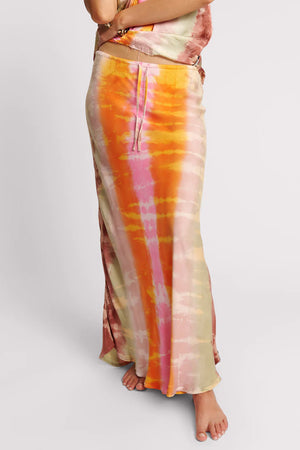 One Teaspoon Mirage Hand Dyed Slip Skirt Multi