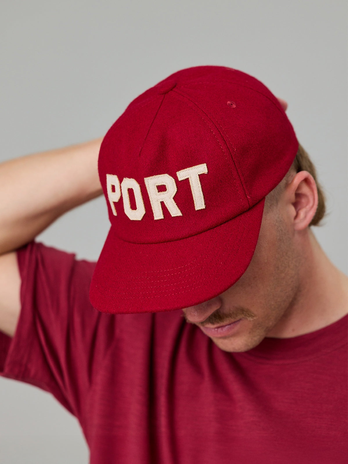 Just Another Fisherman Port Ledger Cap Crimson