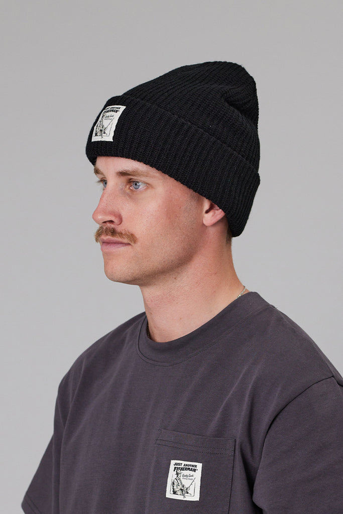 Just Another Fisherman Quality Goods Beanie Black
