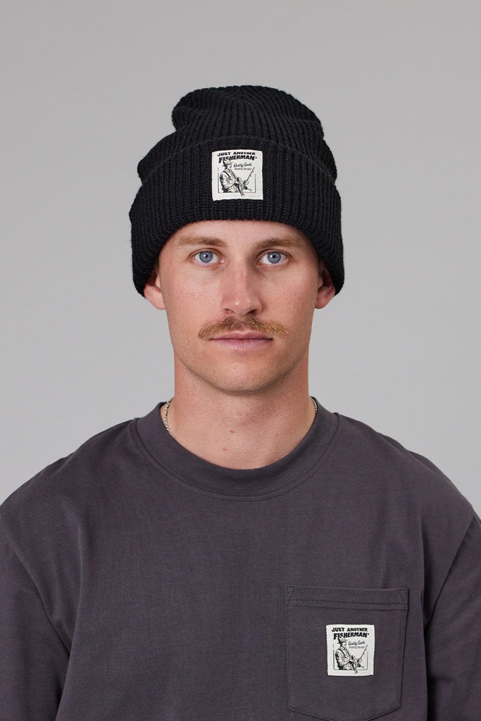 Just Another Fisherman Quality Goods Beanie Black