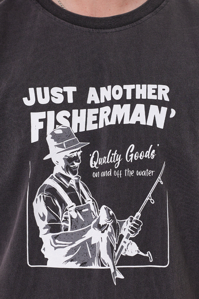 Just Another Fisherman Quality Goods Sea Tee Aged Black