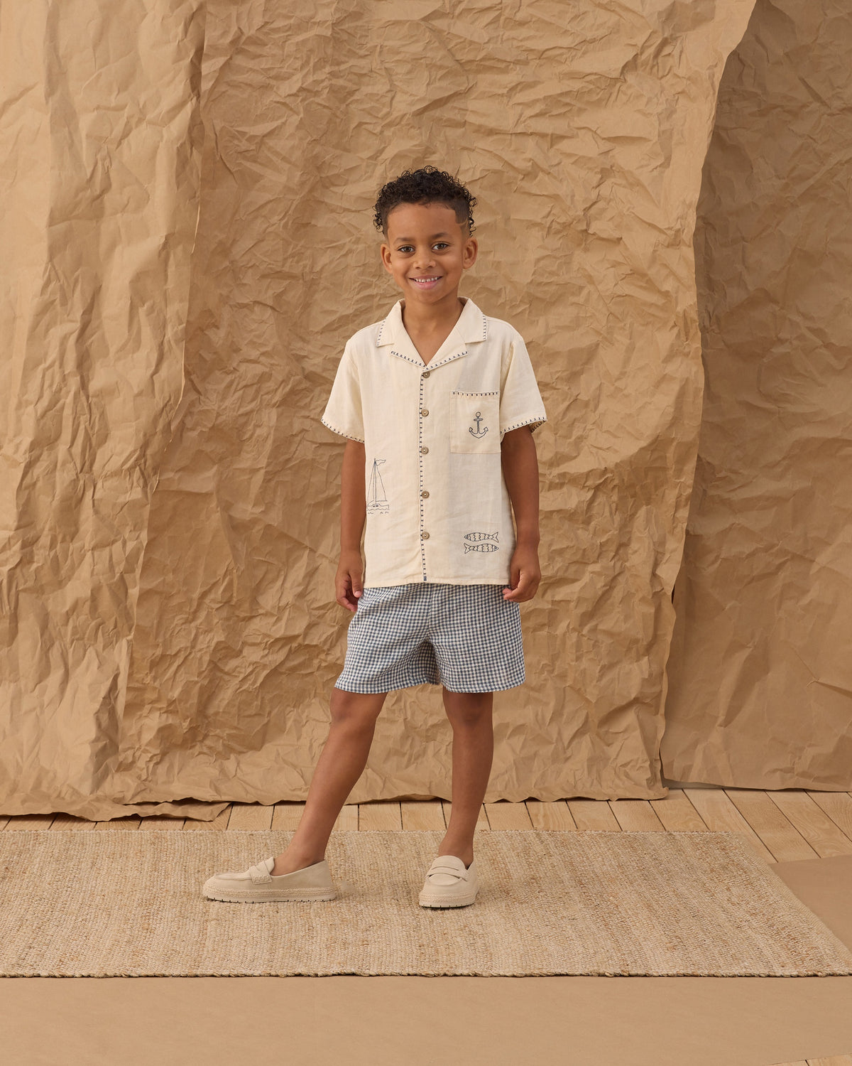 Rylee + Cru Lapel Collar Shirt Sailor