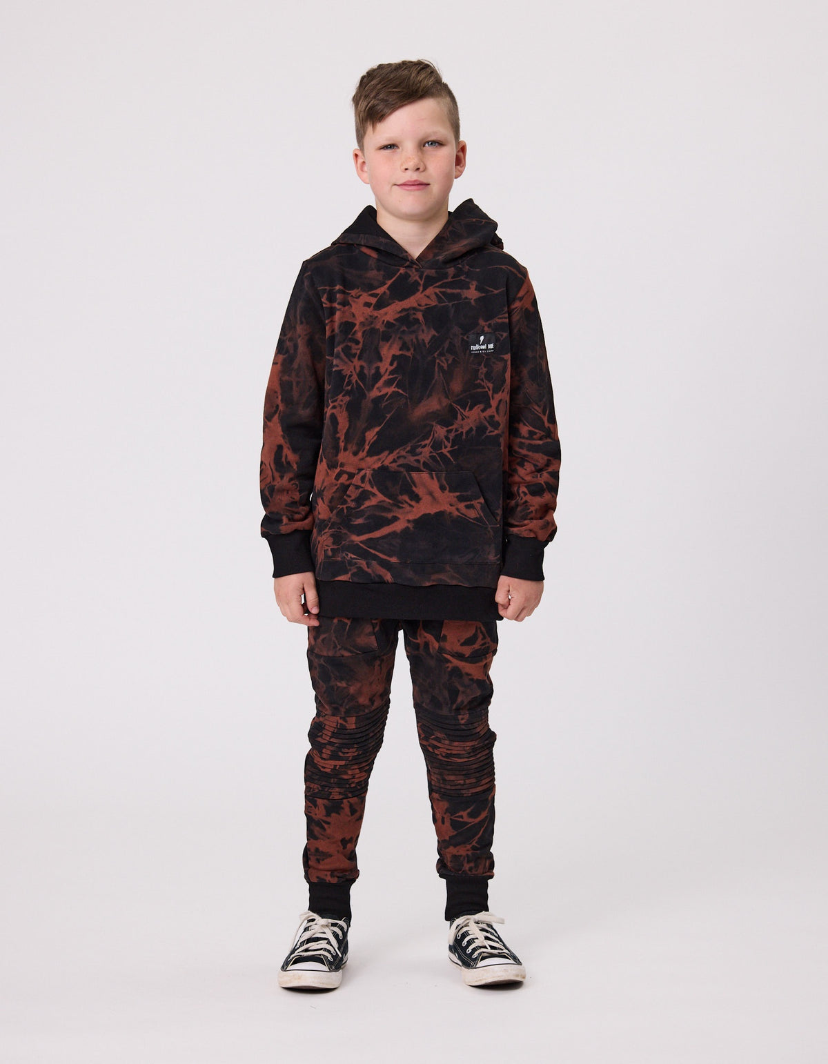 Radicool Dude Black &amp; Rust Tie Dye Hood