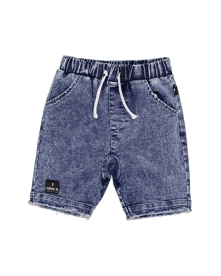 Radicool Dude Acid Wash Denim Short Blue