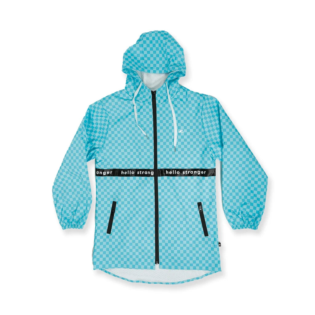 Hello Stranger Girls Rainy Days Jacket Turquoise Check