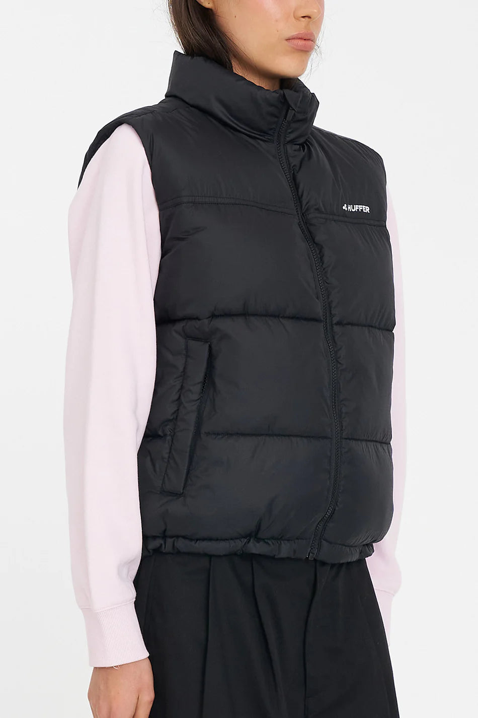 Huffer Womens Rider Puffer Vest Black