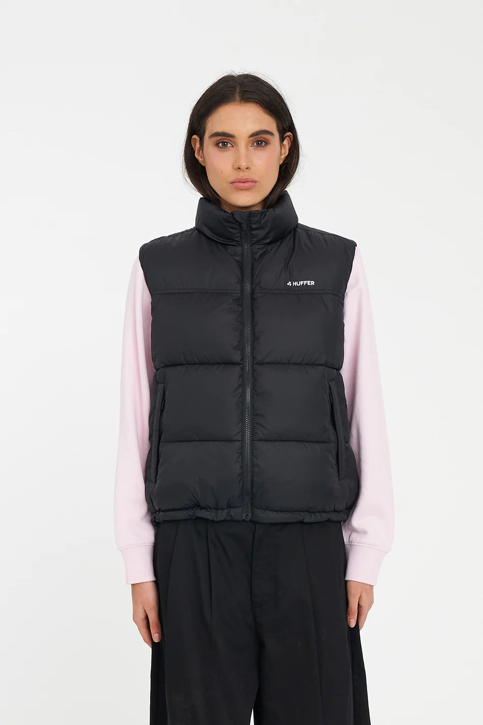 Huffer Womens Rider Puffer Vest Black