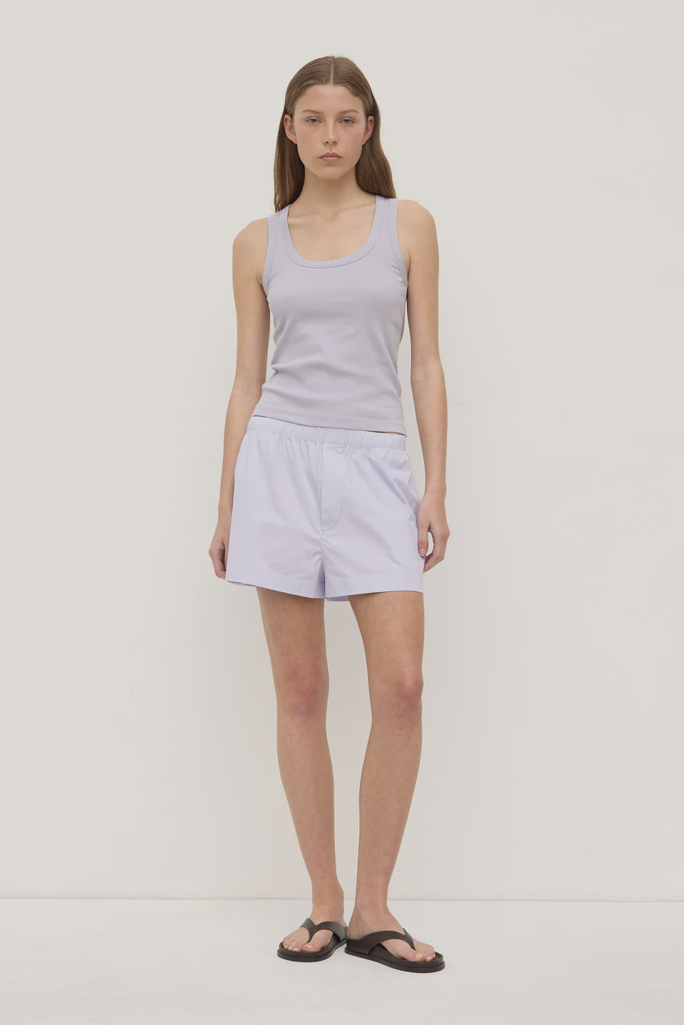 Assembly Robyn Scoop Neck Rib Tank Lilac