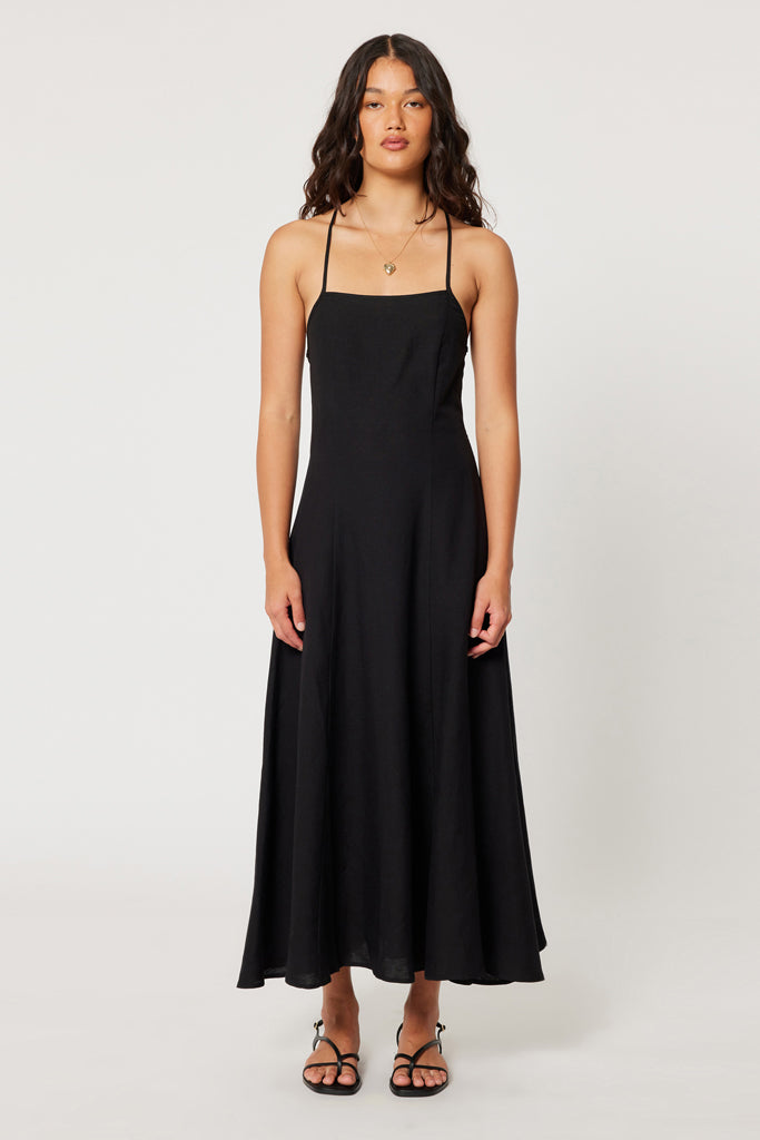 Rollas Dinali Dress Linen Black - Harry and Her Rollas Dinali Dress Linen Black - Harry and Her