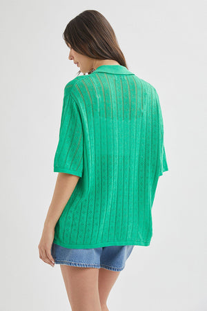 Rollas Milan Knit Shirt Grass