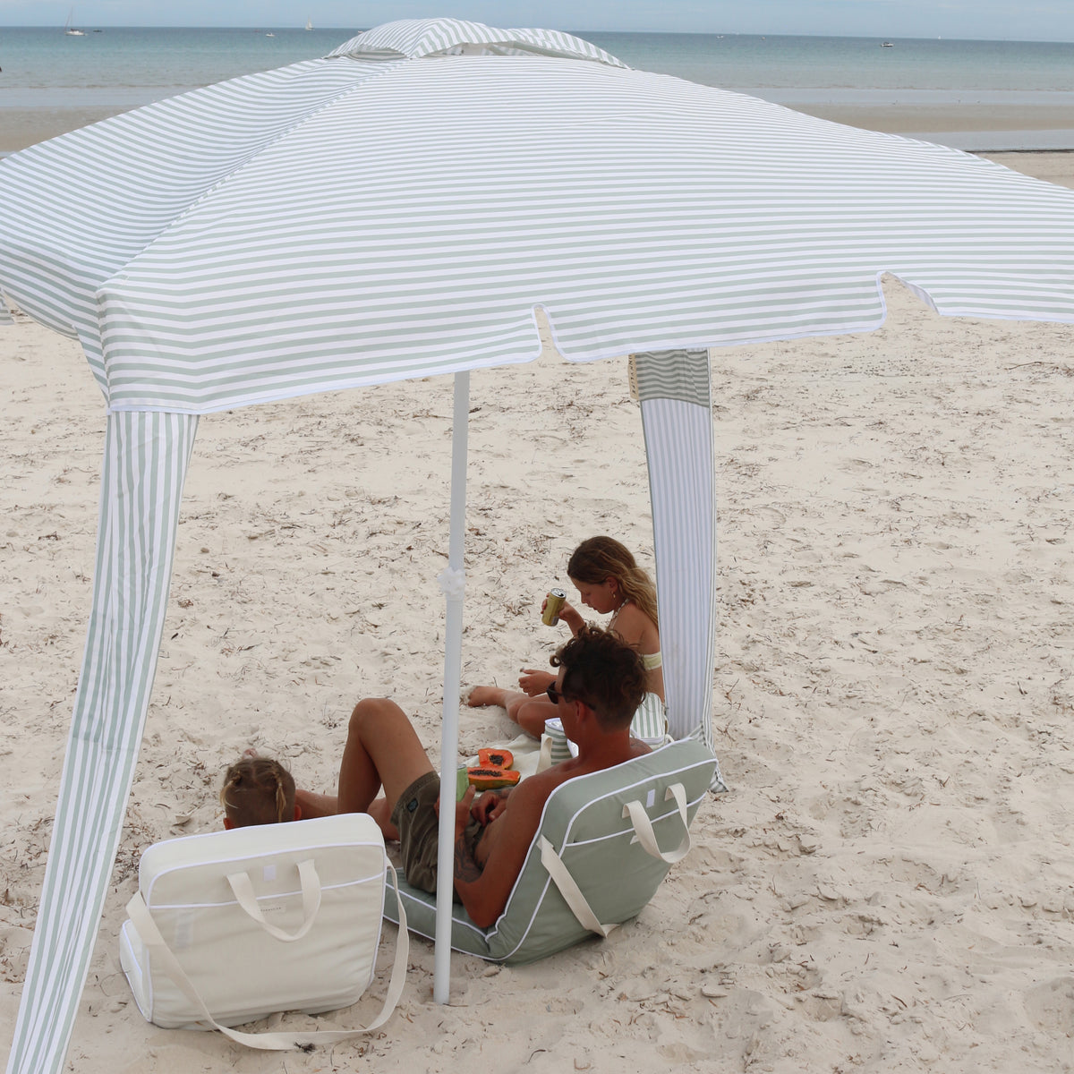 Sunnylife Beach Cabana Sea Sage Stripe