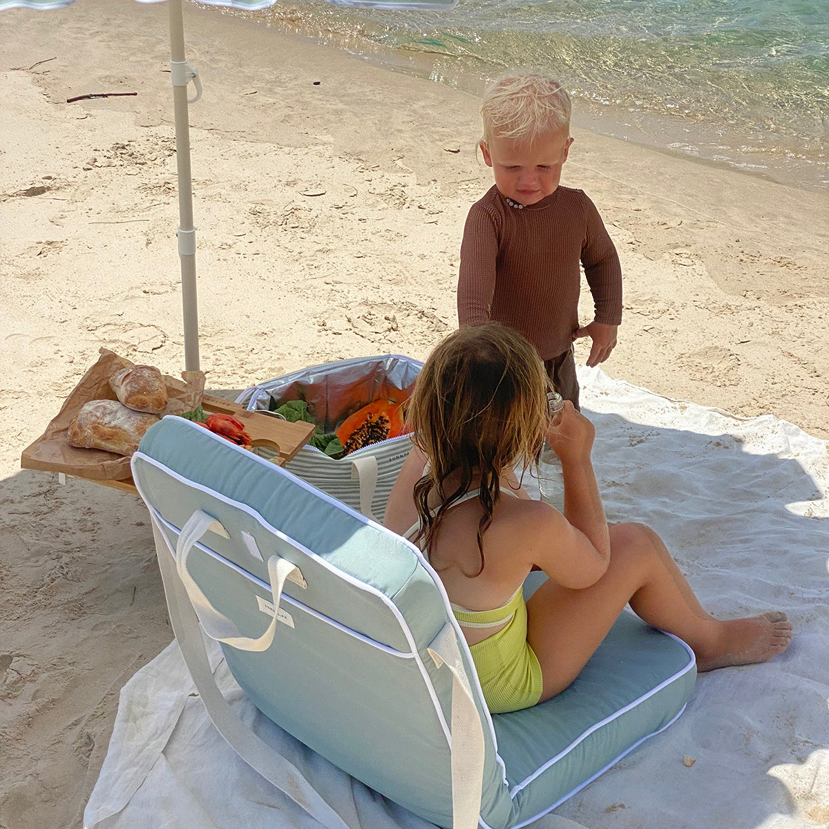 Sunnylife Take Anywhere Folding Chair Sea Sage