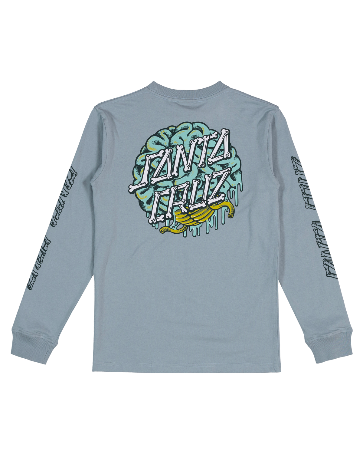 Santa Cruz Brain Dot Centre Hollow Strip LS Tee Slate