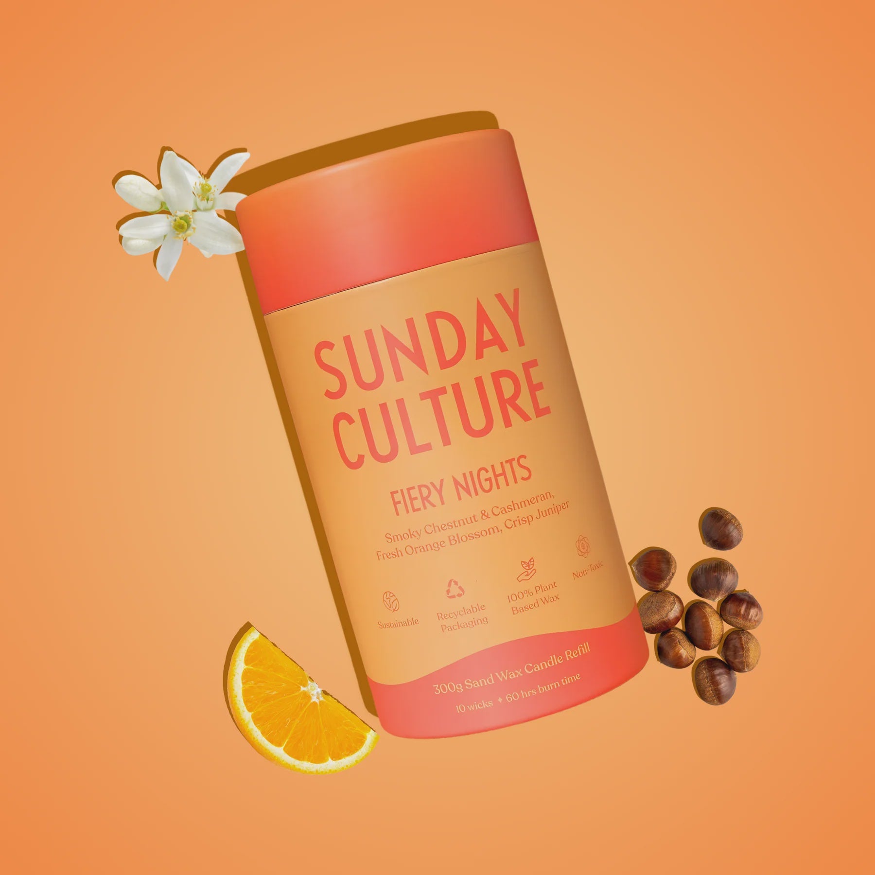 Sunday Culture Small Fiery Nights Ready-to-Pour Sand Wax