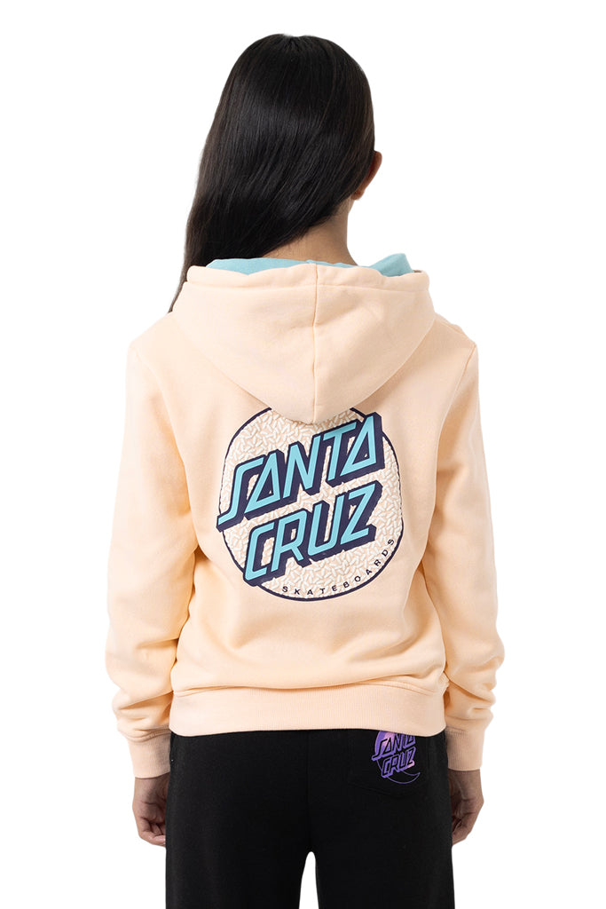 Santa Cruz Youth Sprinkle Dot Hoodie Pink Coral