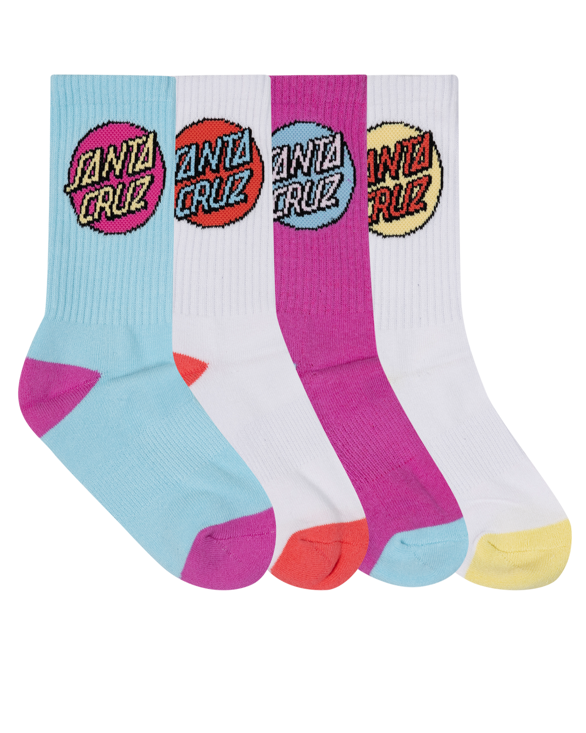 Santa Cruz Other Dot Crew Sock 4 Pack, Crew Sock (4 Pack)