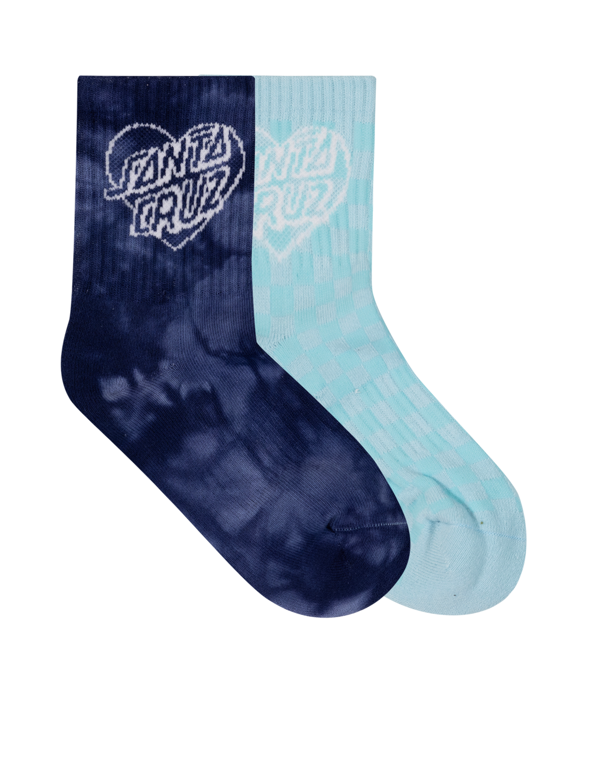 Santa Cruz Heart Dot Hollow Mid Sock 2 Pack, Mid Sock