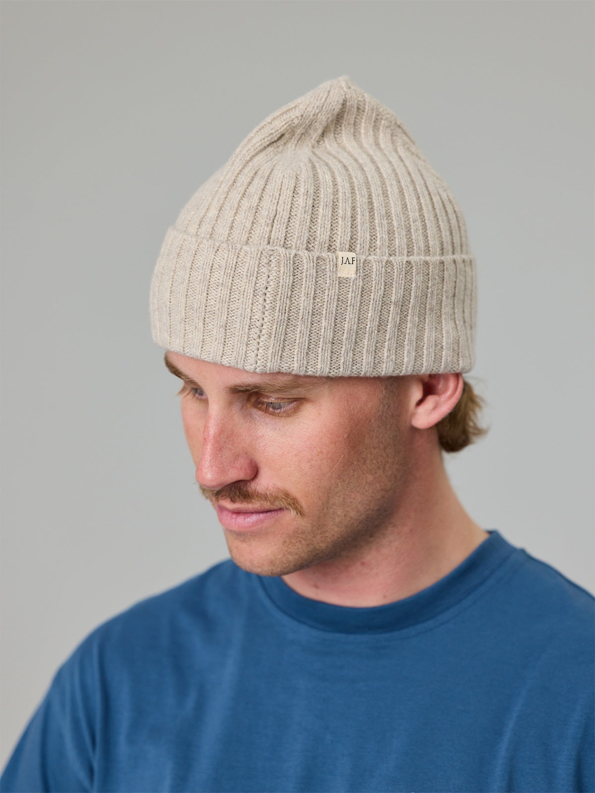 Just Another Fisherman Skipper Merino Beanie Grey Feather