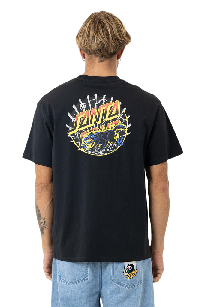 Santa Cruz Kendall Wolf Dot Tee Off Black