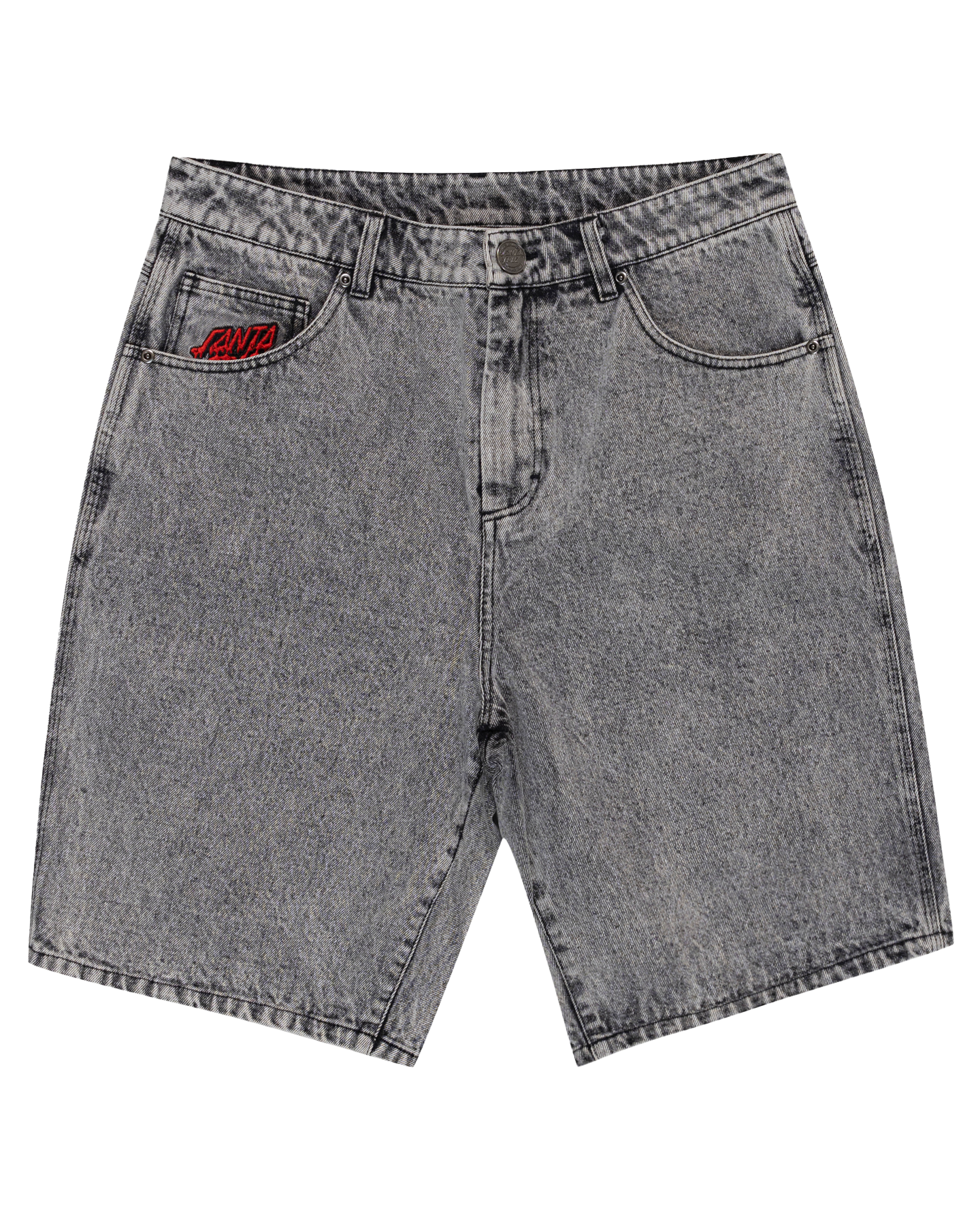 Santa Cruz Bone Hand Evolved Jean Shorts, Baggy Fit Jean