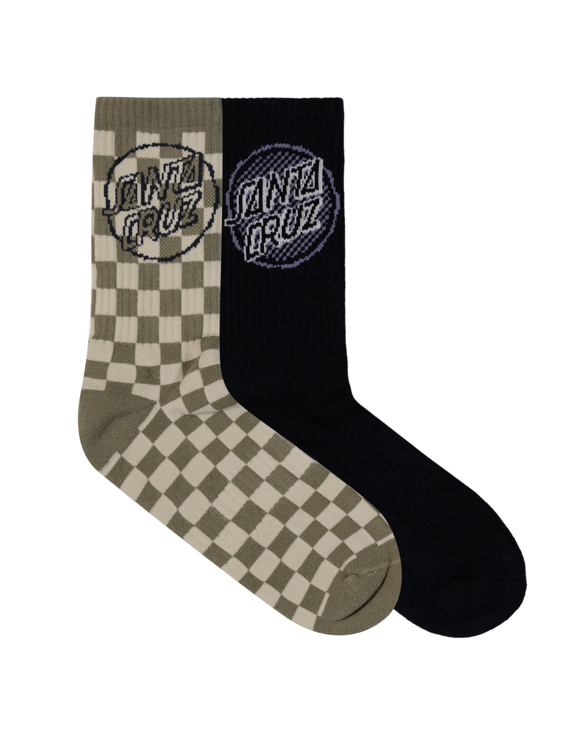 Santa Cruz Breaker Check Opus Dot Release Crew Sock 2