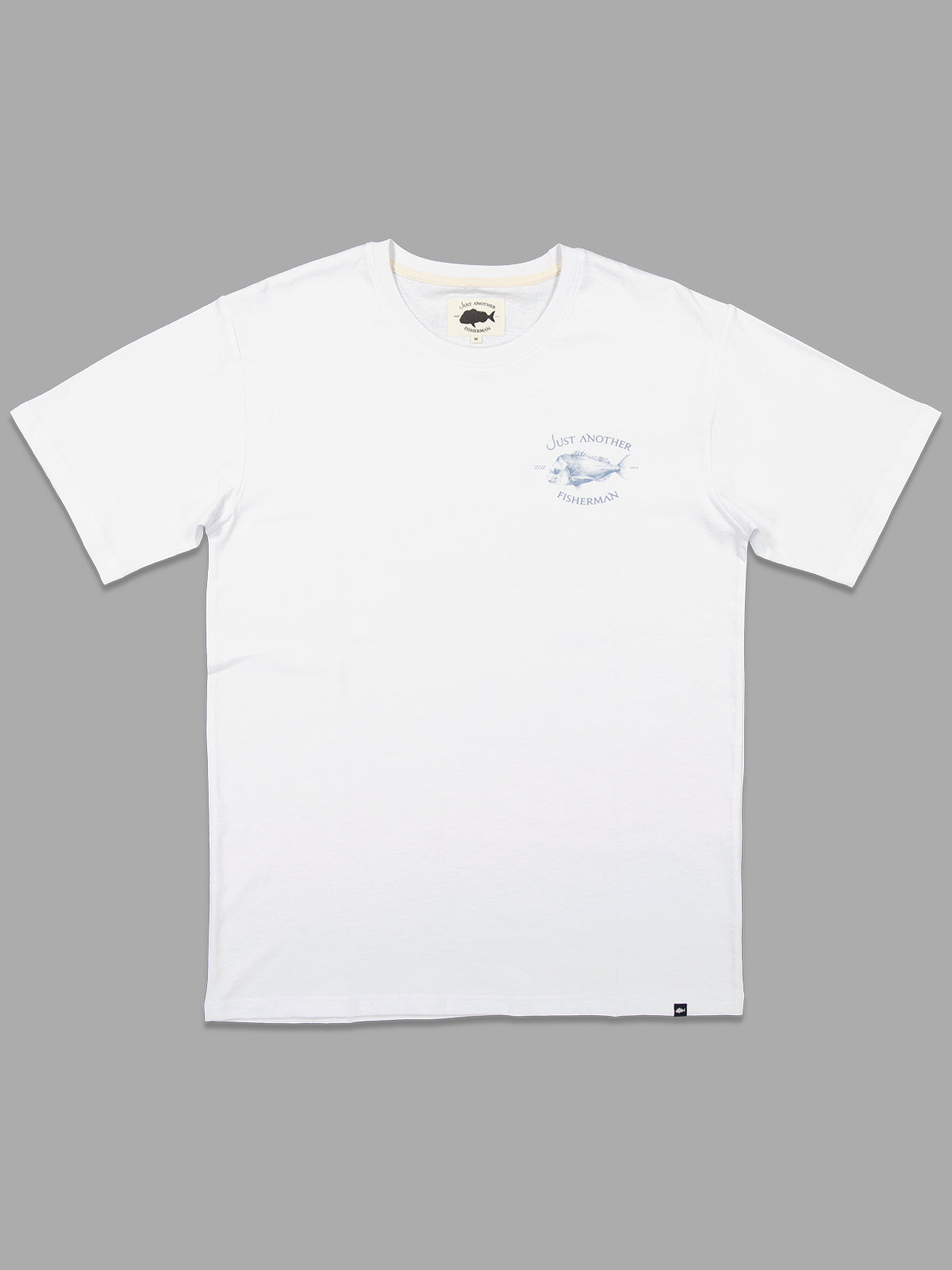 Just Another Fisherman Snapper Logo Tee White/Blue