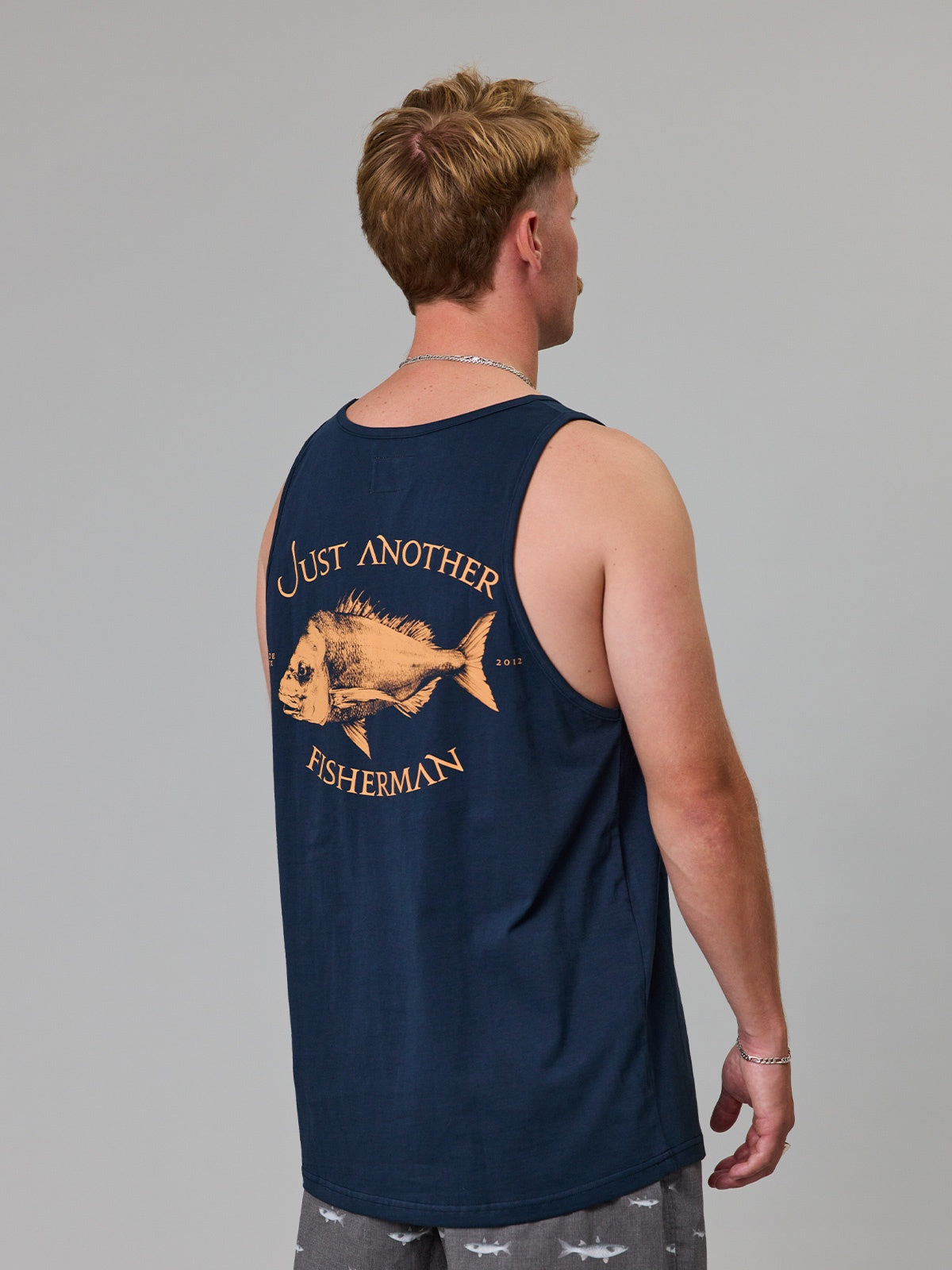 Just Another Fisherman Snapper Singlet Navy