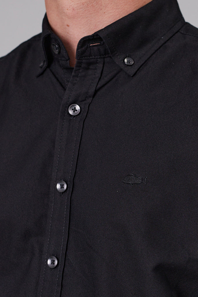 Just Another Fisherman Stamp Work Shirt Black