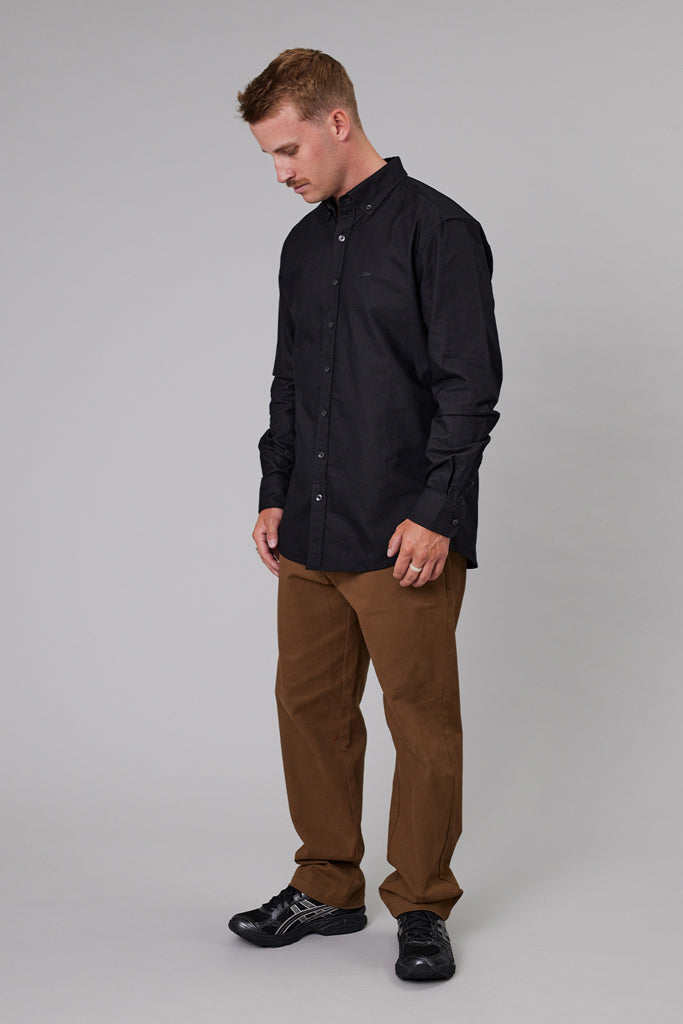 Just Another Fisherman Stamp Work Shirt Black