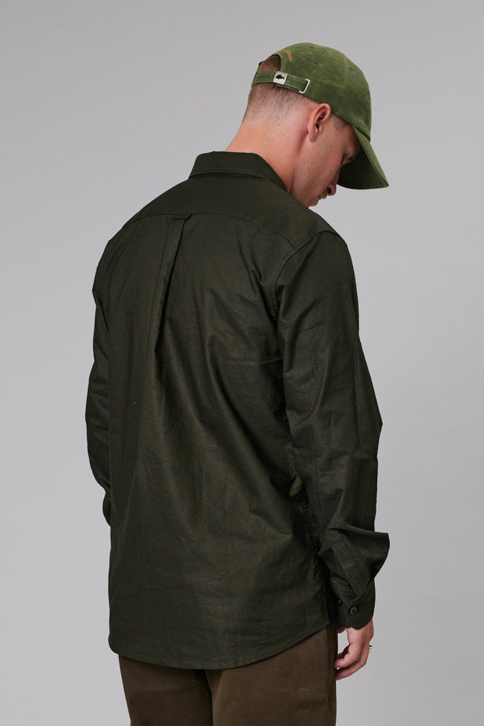 Just Another Fisherman Stamp Work Shirt Olive