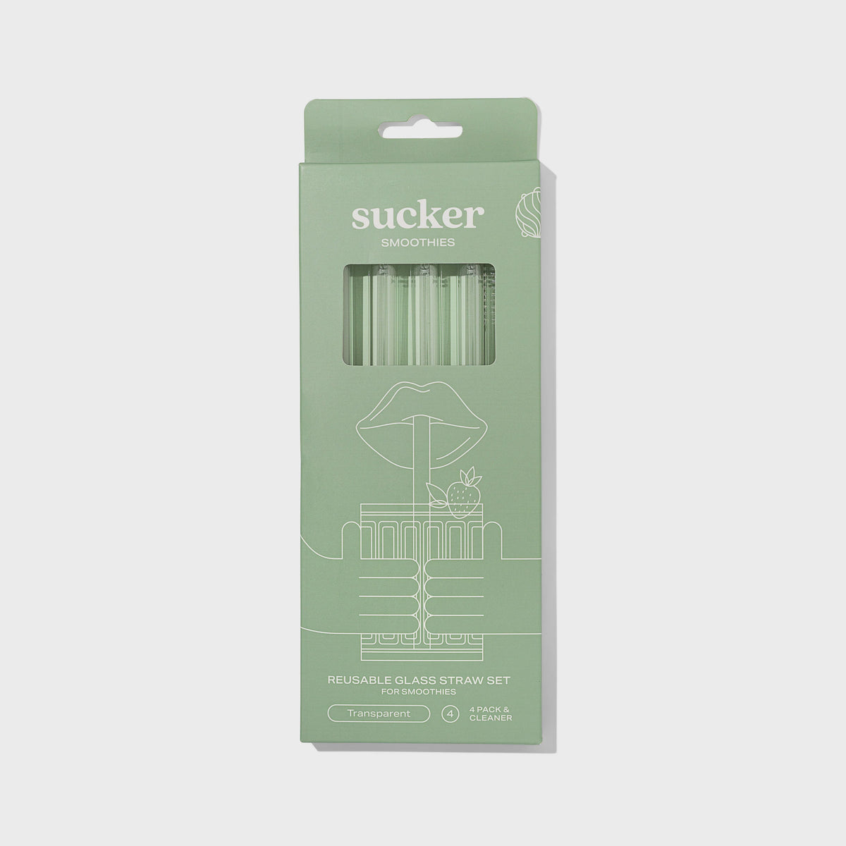 Sucker Smoothie Straw Set