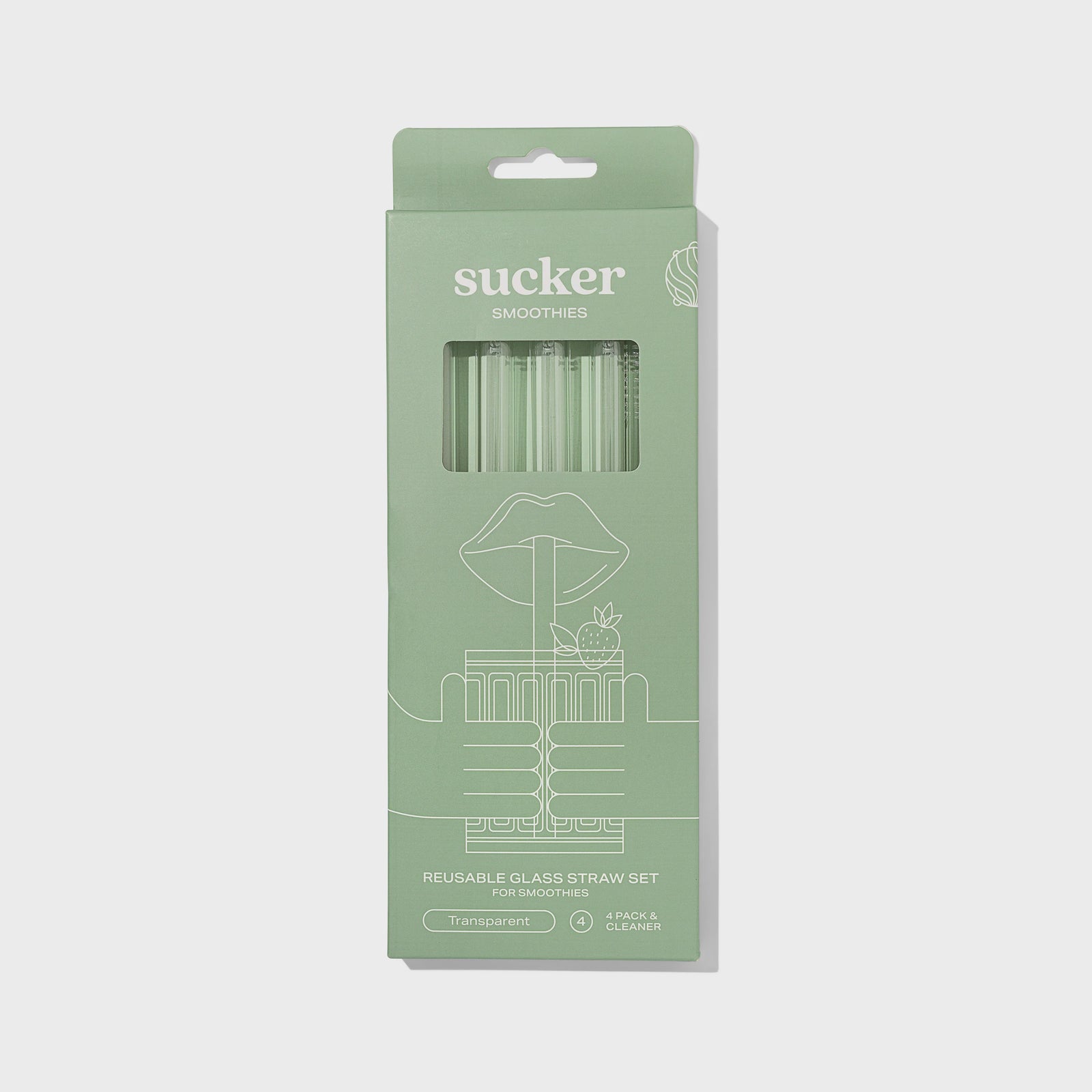 Sucker Smoothie Straw Set