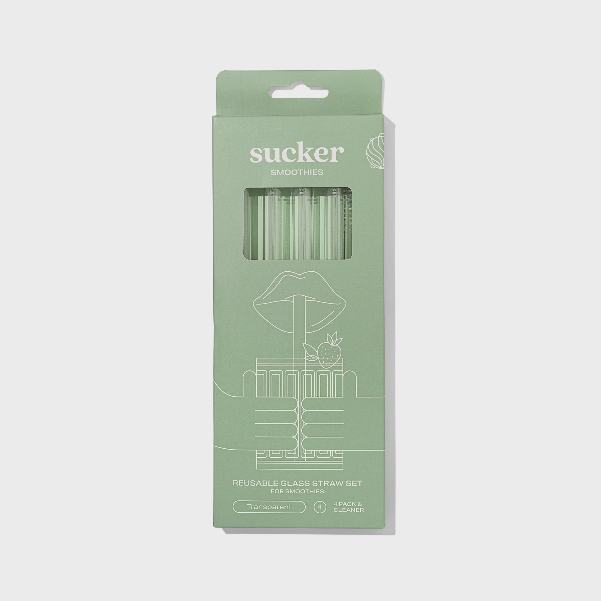 Sucker Smoothie Straw Set