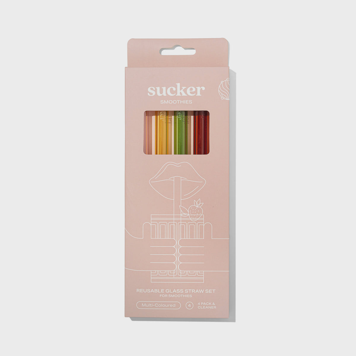 Sucker Smoothie Straw Set - Multi