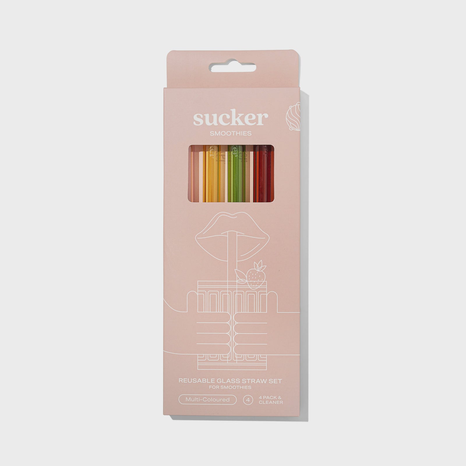 Sucker Smoothie Straw Set - Multi