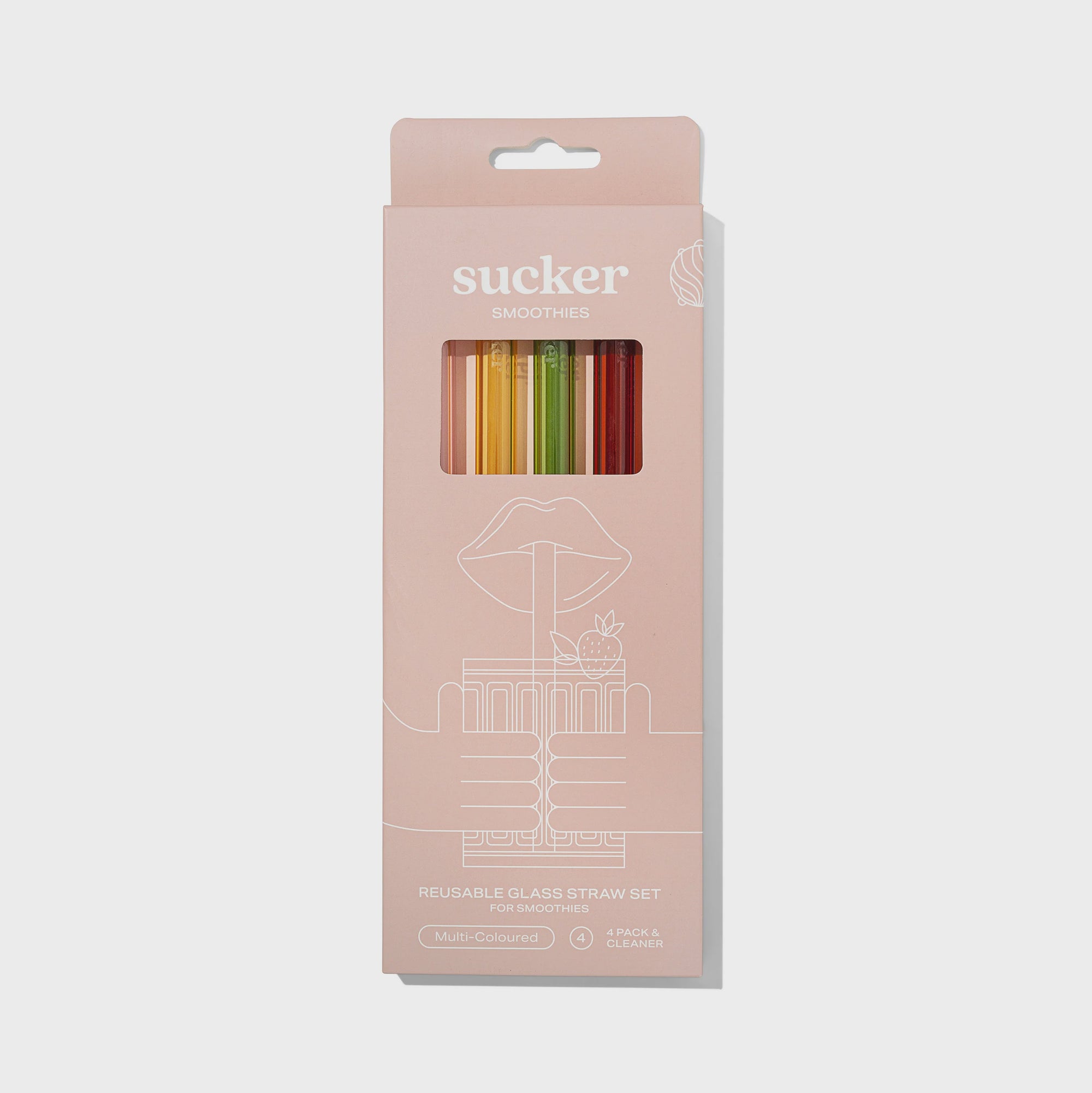 Sucker Smoothie Straw Set - Multi