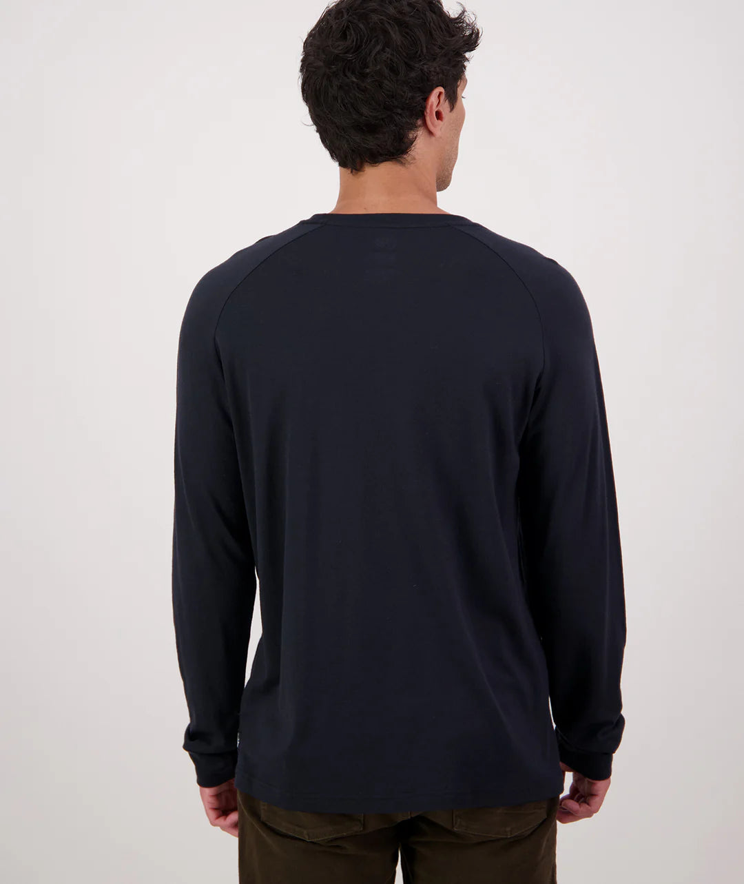 Swanndri Carlton Mens LS Merino Tee Black