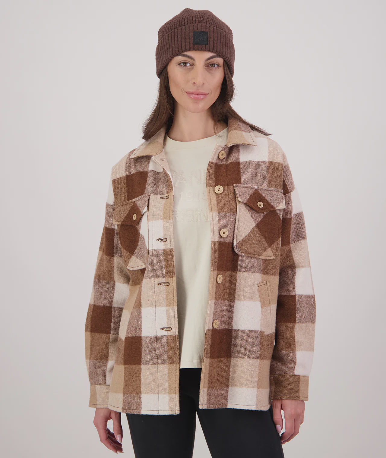 Swanndri Montana Check Anchorage V3 Womens Wool Shacket