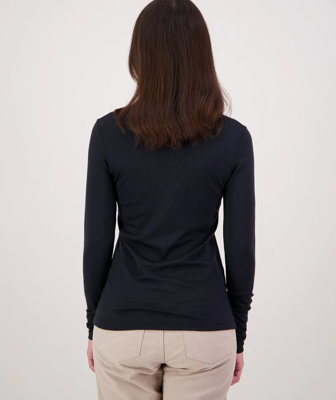 Swanndri Cass Womens LS Merino Top Black