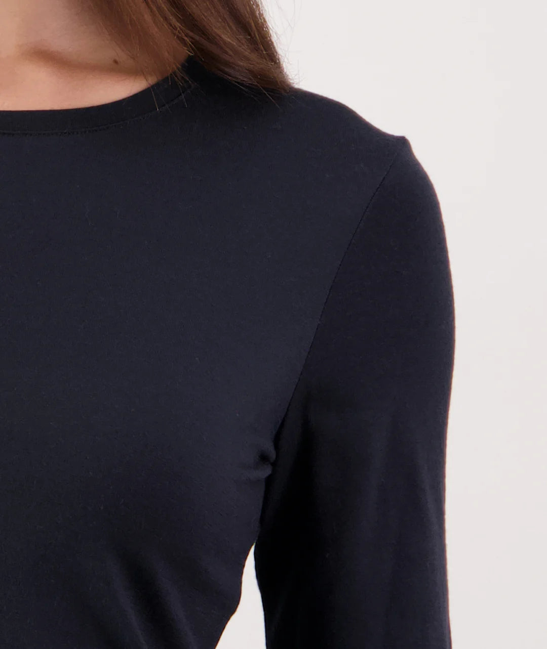 Swanndri Cass Womens LS Merino Top Black