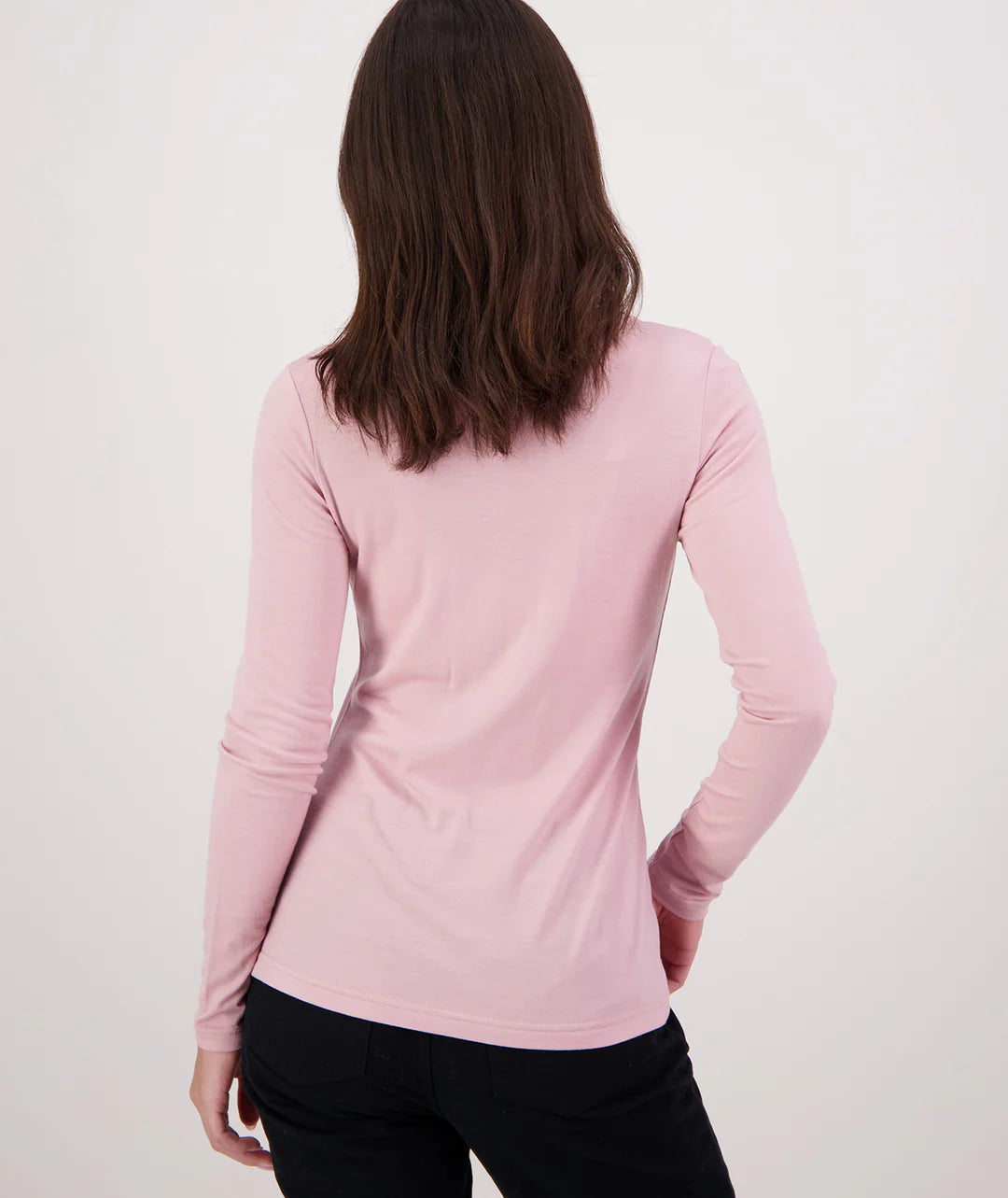 Swanndri Cass Womens LS Merino Top Pink Salt