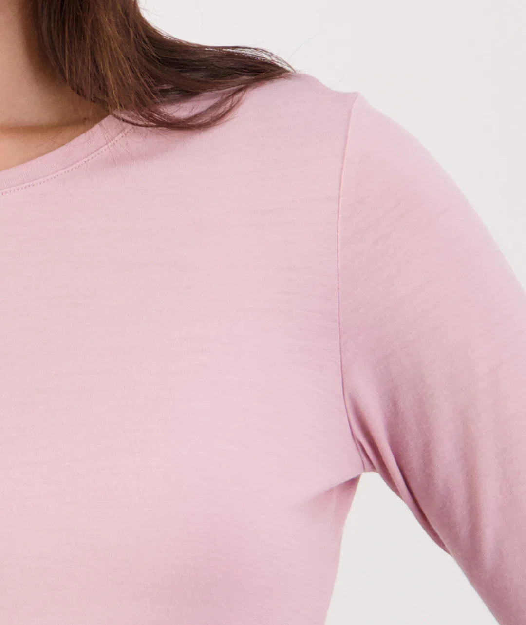 Swanndri Cass Womens LS Merino Top Pink Salt