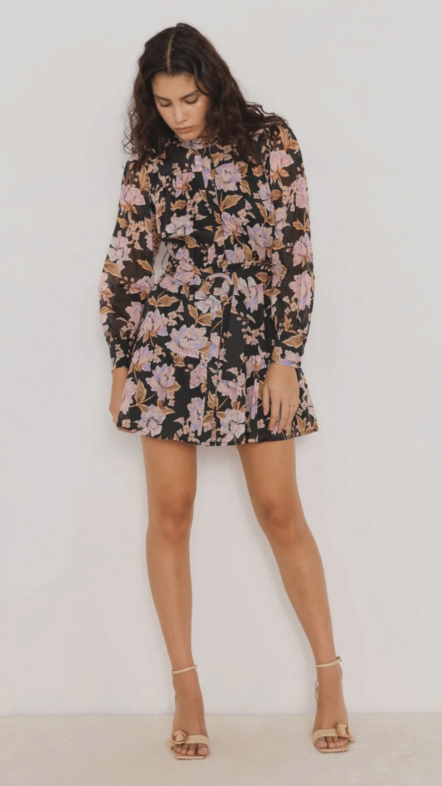 Mink Pink Willow Belted Mini Dress