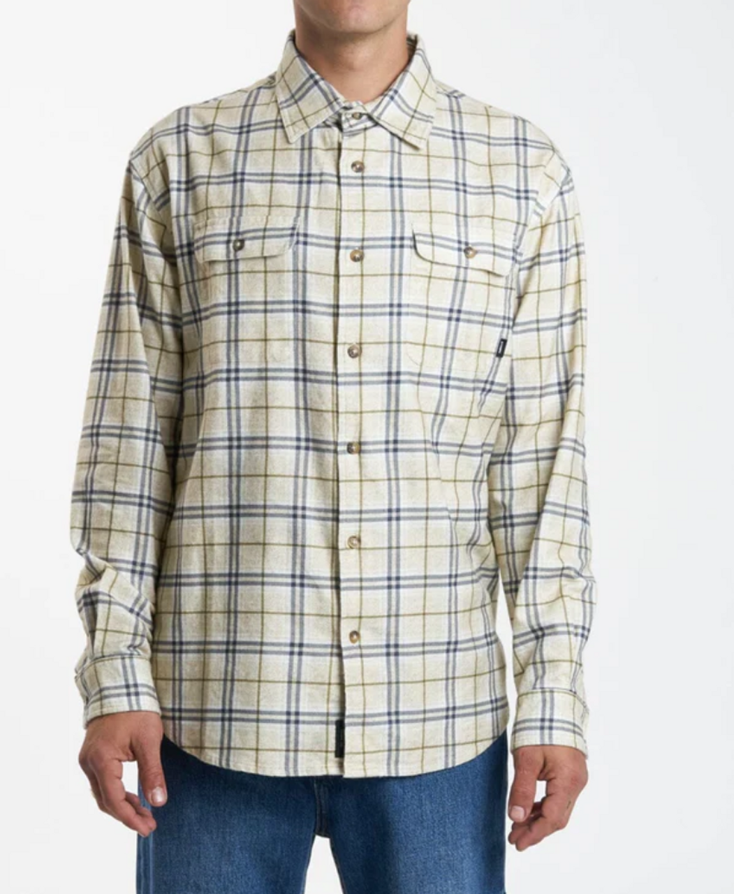 Thrills Genuine Oversized Flannel Shirt Unbleached